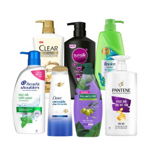 Shampoo Products (Clear, Sunsilk, Dove, H&S, Pantene)