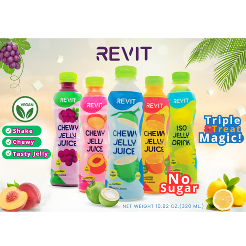 Revit Coconut  Chewy Jelly Juice with Nata De Coco Plus Zinc