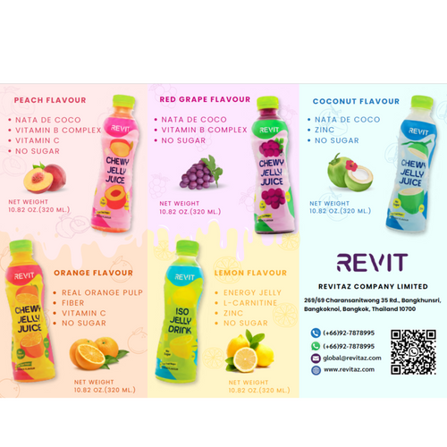 Revit Coconut  Chewy Jelly Juice with Nata De Coco Plus Zinc