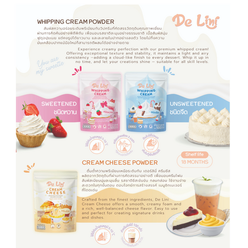 Whipping Cream & Cream Cheese Powder