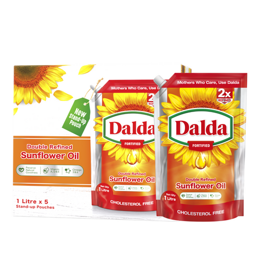 Dalda Sunflower Oil 1Ltr Stand-up Pouch