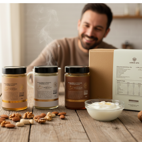 Kyrgyzstani Honey Gift Box- (Pack of 3) Premium Grade Raw & Pure Honey - 330g / 500g