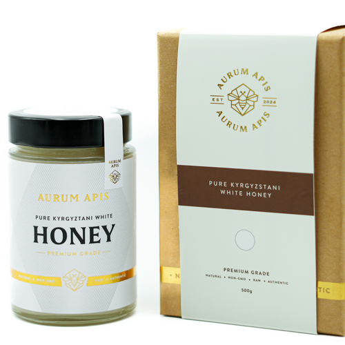 Kyrgyzstani White Honey -Premium Grade- Pure& Raw Honey - 330g / 500g / 1Kg