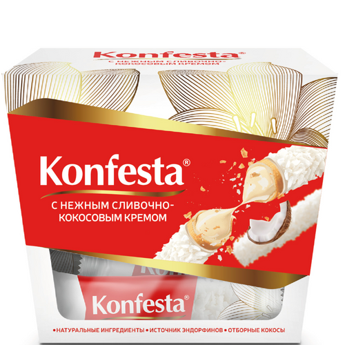 KONFESTA candy  with coconut filling, gift box 0.150 kg
