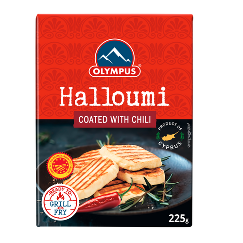 Olympus Halloumi Cheese P.D.O. Coated with chili