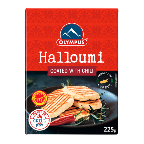 Olympus Halloumi Cheese P.D.O. Coated with chili