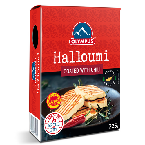 Olympus Halloumi Cheese P.D.O. Coated with chili