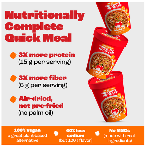 High Protein Wholegrain Instant Noodles - Kimchi Flavor