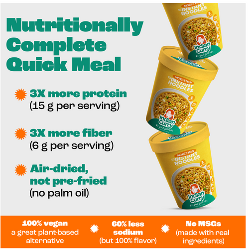 High Protein Wholegrain Instant Noodles - Curry Flavor