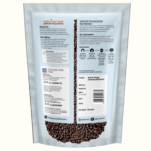 Safe Harvest Pesticide Free Black Pepper